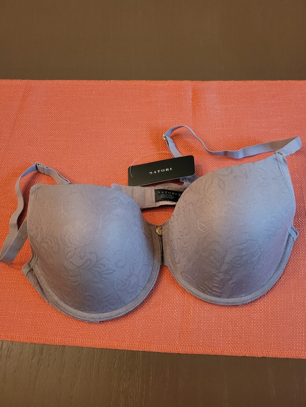 NWT Natori Cinder (Grey) Lace-Textured Underwire 36B Bra